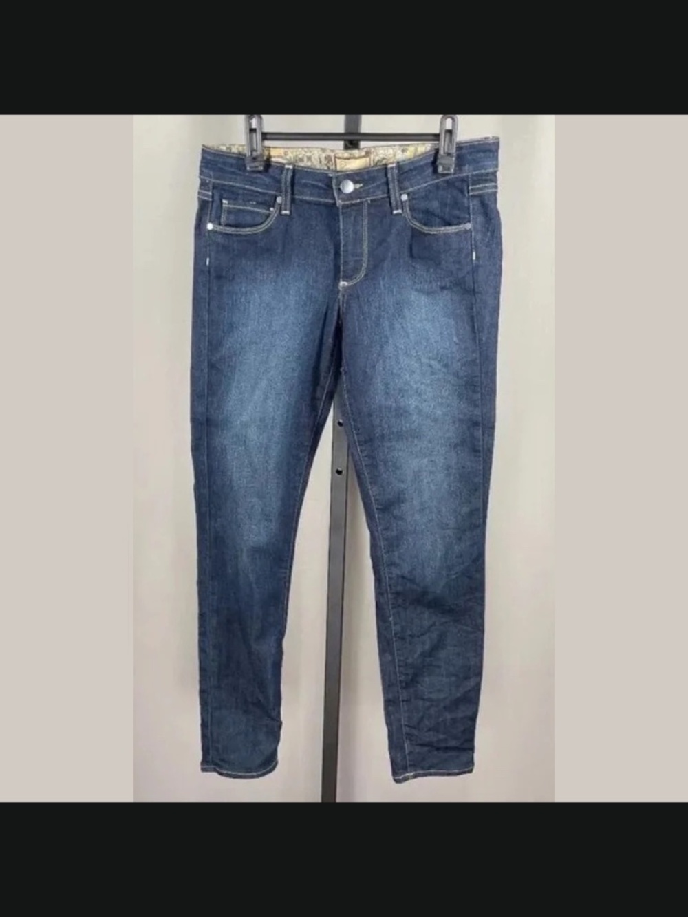 Paige Jeans Womens 27 blue denim peg skinny preppy casual designer classic
